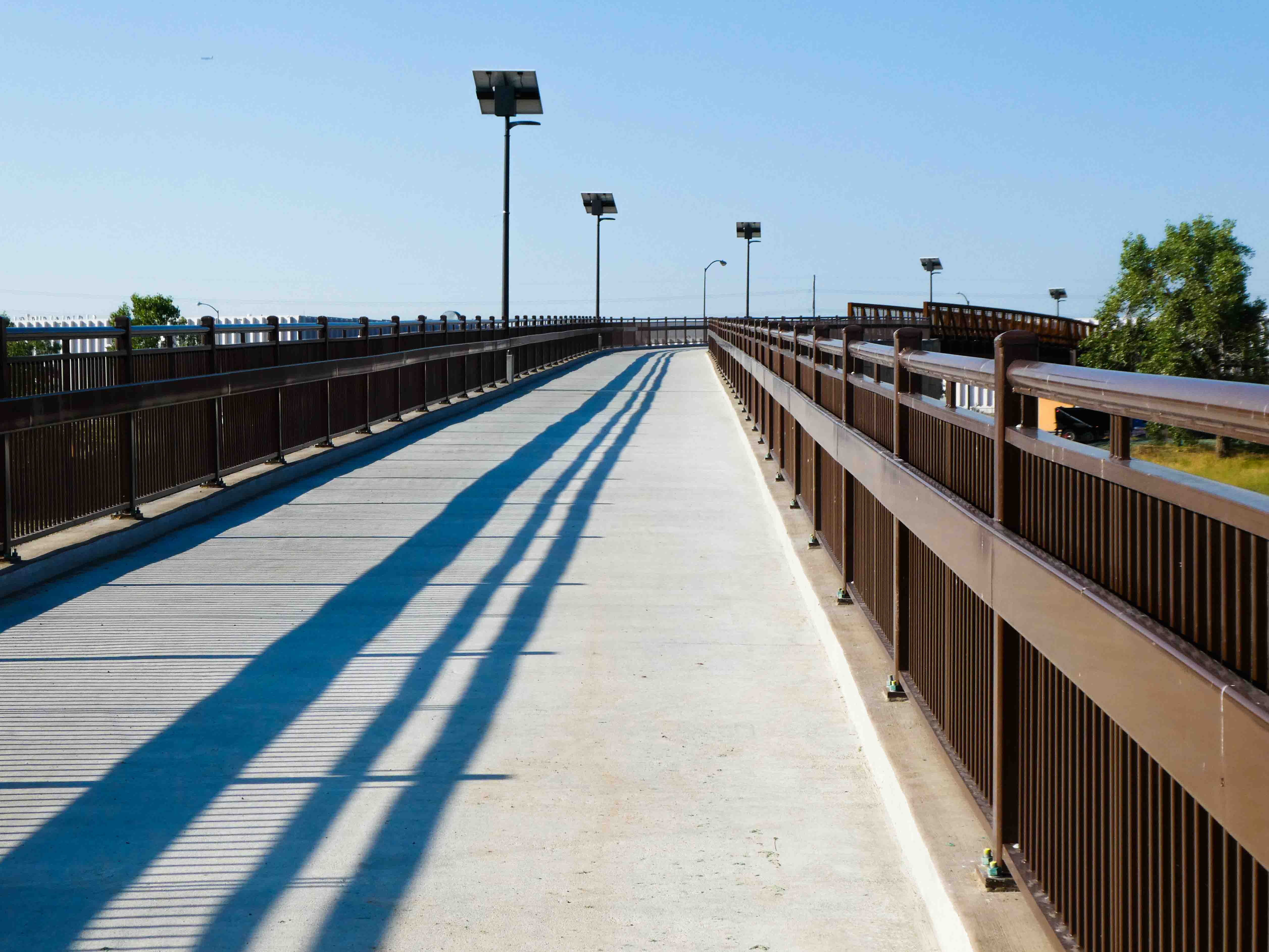 Walkway on bridge