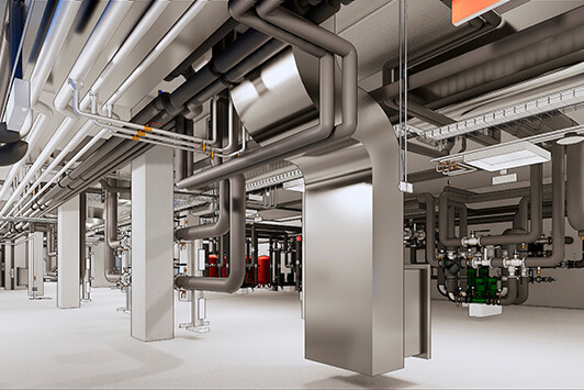 MEP engineering HVAC systems and district energy infrastructure